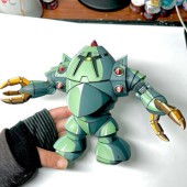 Mô hình Gundam trông hệt như tranh vẽ